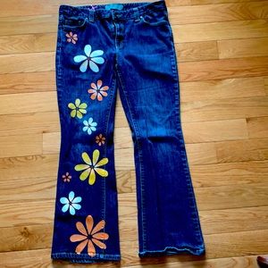 Gap jeans size 14 - hand painted